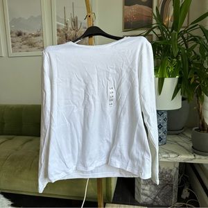 Uniqlo Smooth Stretch Cotton Crew Neck Long Sleeve T-Shirt